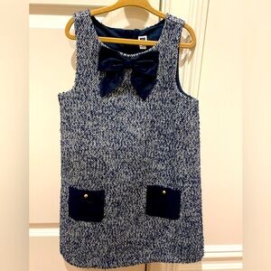 Janie and Jack dress, size 6, Navy and white
